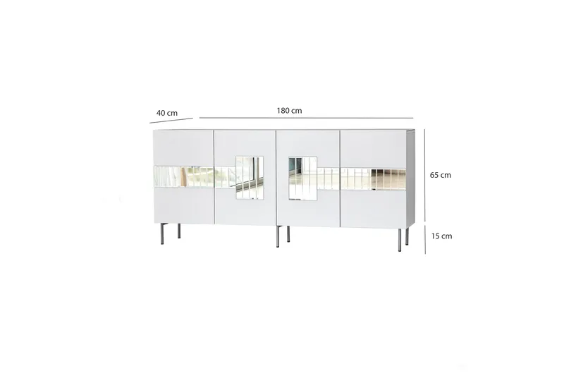 Djarhint Konsollbord 180 cm - Hvit - Oppbevaring - Oppbevaringsmøbler - Sideboard & skjenker