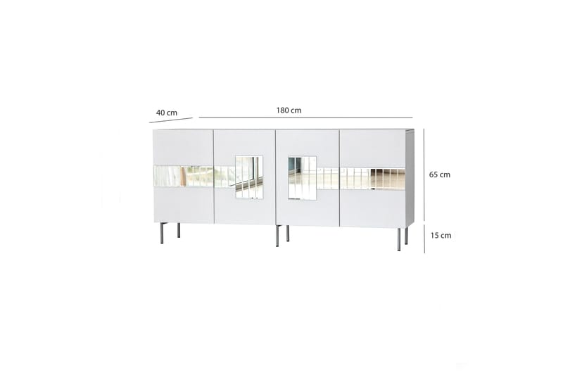 Djarhint Konsollbord 180 cm - Hvit - Oppbevaring - Oppbevaringsmøbler - Sideboard & skjenker
