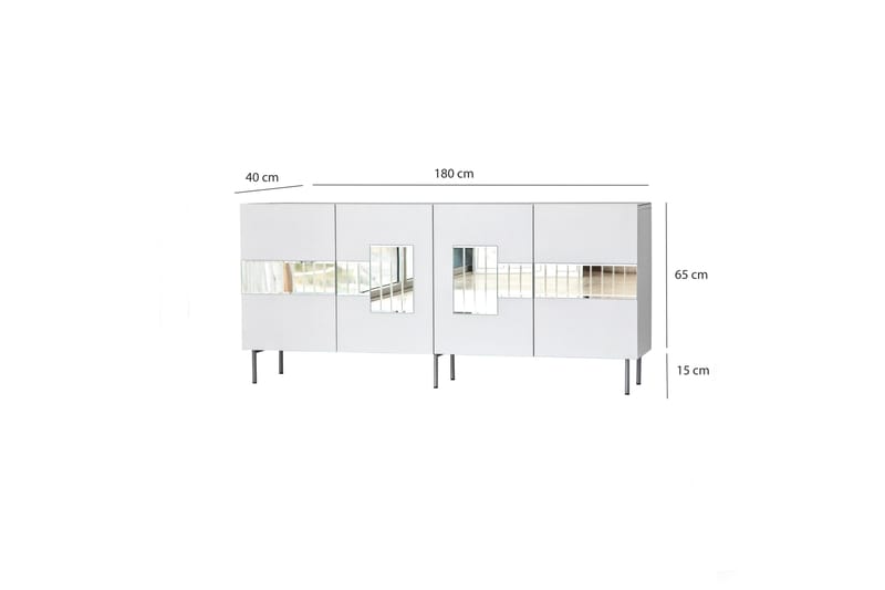 Djarhint Konsollbord 180 cm - Hvit - Møbler - Bord - Avlastningsbord - Konsollbord