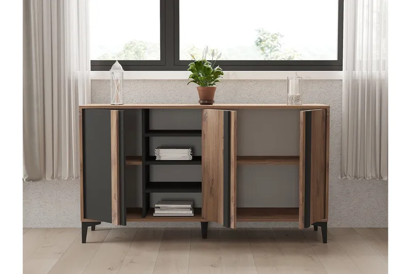 Dora Konsollbord 160 cm - Antrasitt - Oppbevaring - Oppbevaringsmøbler - Sideboard & skjenker