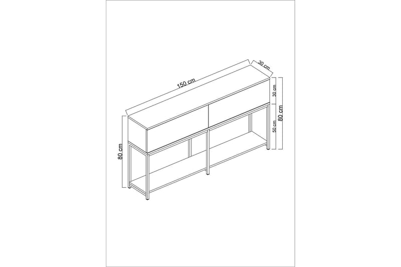 Dorlord Konsollbord 150 cm - Svart/Hvit - Møbler - Bord - Avlastningsbord - Konsollbord