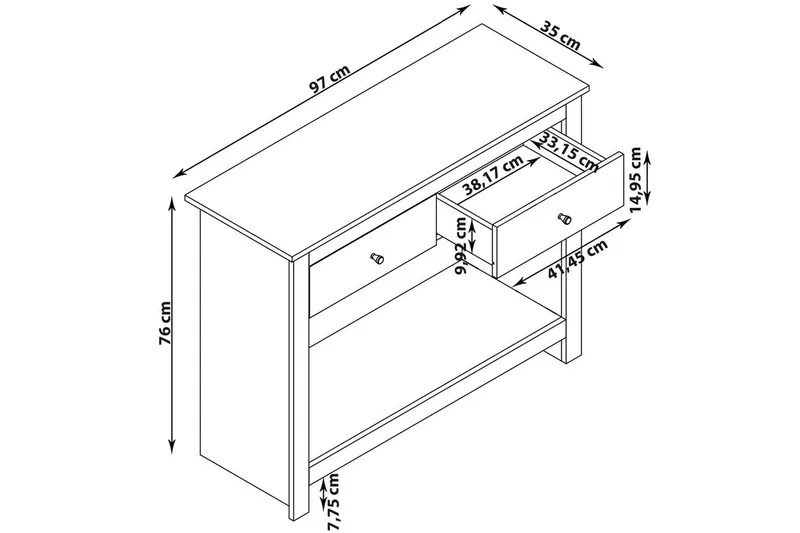 Konsollbord Emerald - Møbler - Bord - Avlastningsbord - Gangbord