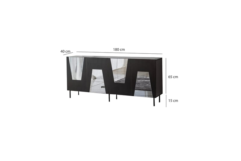 Eraclea Konsollbord 180 cm - Svart - Oppbevaring - Oppbevaringsmøbler - Sideboard & skjenker