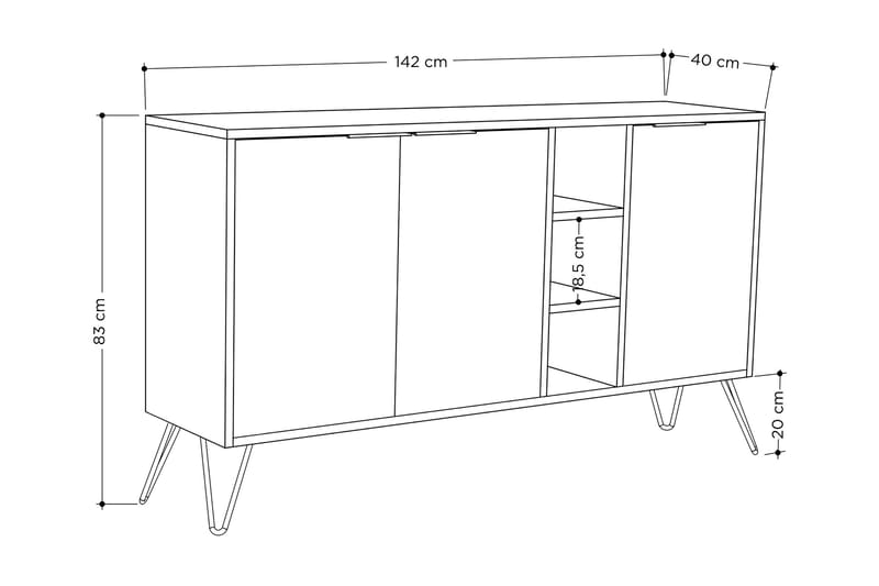 Fanthyttan Avlastningsbord - Brun - Gangbord - Konsollbord