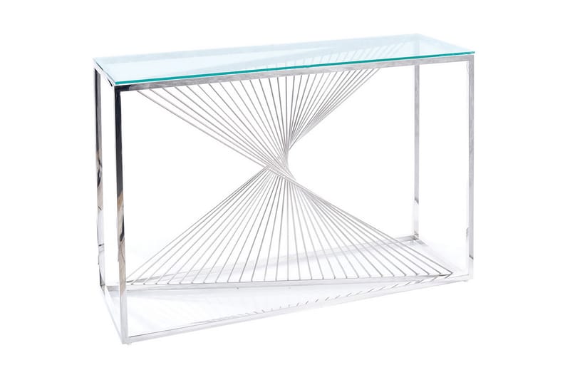 Flamo Konsollbord 120 cm - Transparent Glass/Sølv - Gangbord - Konsollbord