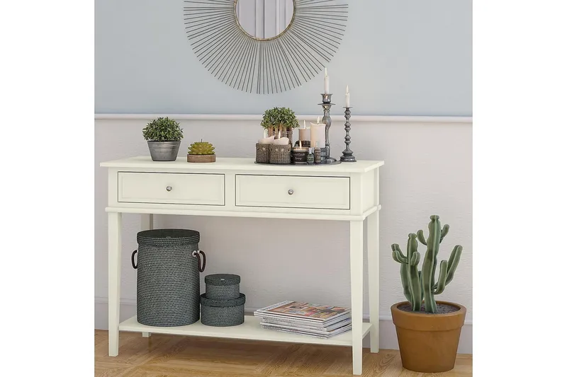 Franklin Konsollbord 104 cm Hvit - Dorel Home - Møbler - Bord - Avlastningsbord - Konsollbord