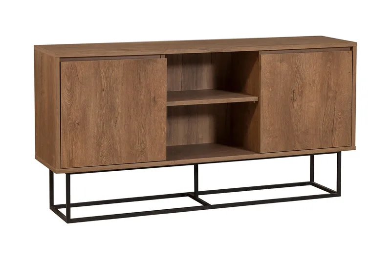 Gawlow Console Sidebord 140 cm, Mørkebrun/Svart
