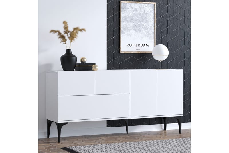 Glise Konsollbord 150 cm - Svart/Hvit - Møbler - Bord - Avlastningsbord - Konsollbord