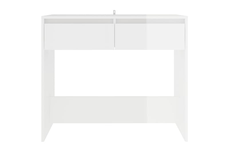 Konsollbord høyglans hvit 89x41x76,5 cm stål - Hvit - Konsollbord - Gangbord