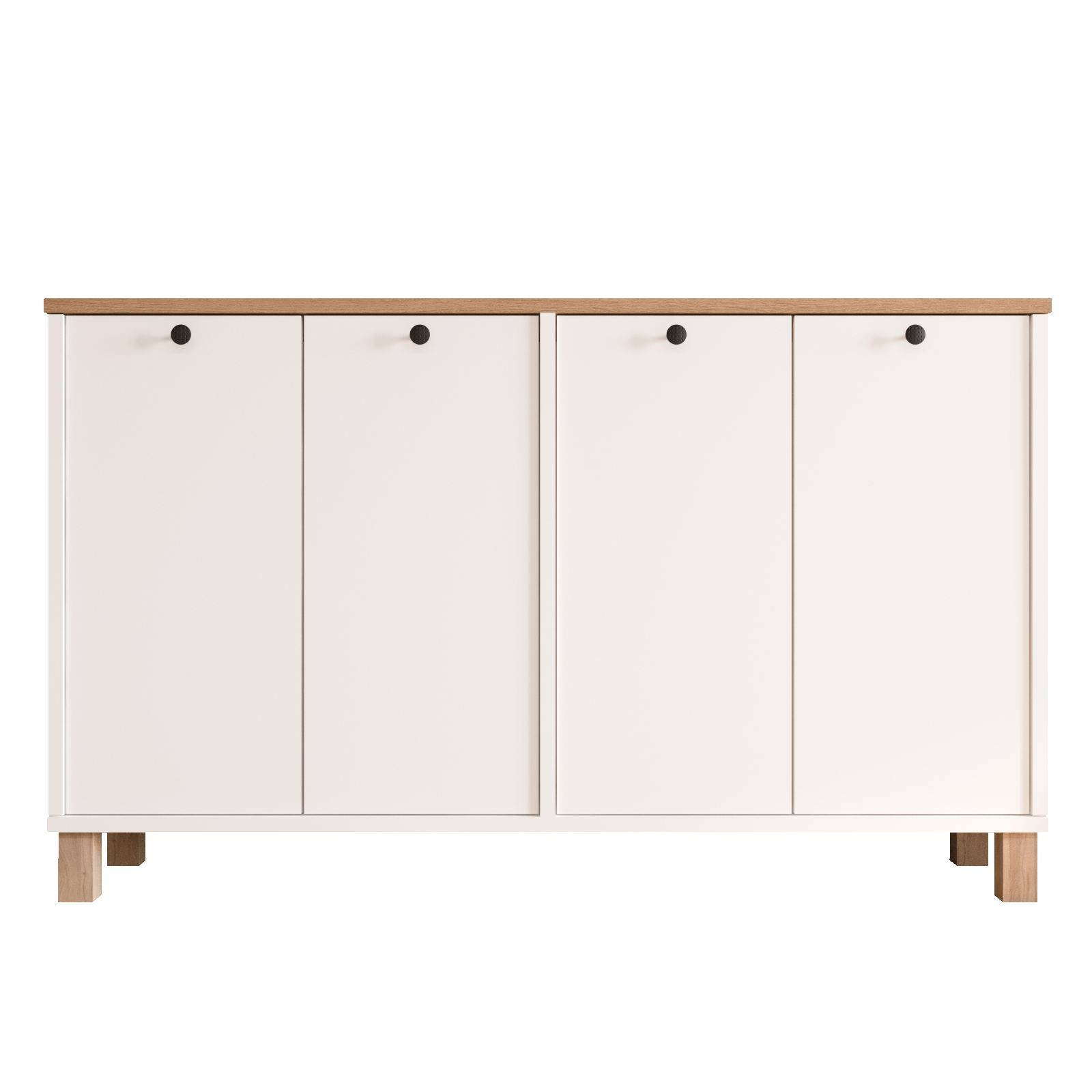 Konsollbord Hanah Home Nord (120 x 73,6 x 29,5 cm) White Oak - Hvit og eik