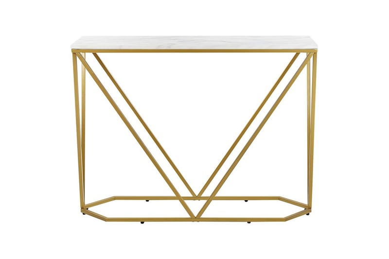 Konsollbord Hazen Hvit, gull - Hvit, gull - Møbler - Bord - Avlastningsbord - Gangbord
