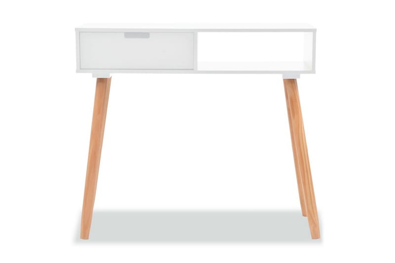 Konsollbord heltre furu 80x30x72 cm hvit - Hvit/Furu - Konsollbord - Gangbord