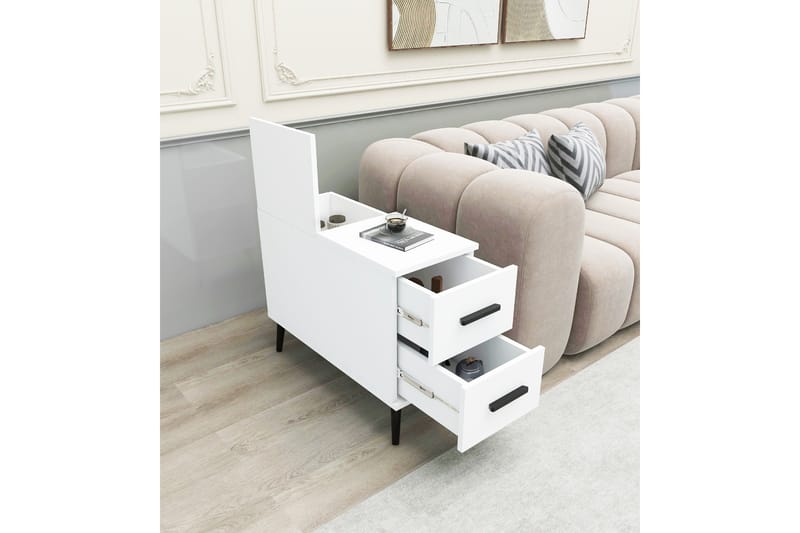 Island Skjenk 30 cm - Hvit - Møbler - Bord - Avlastningsbord - Konsollbord