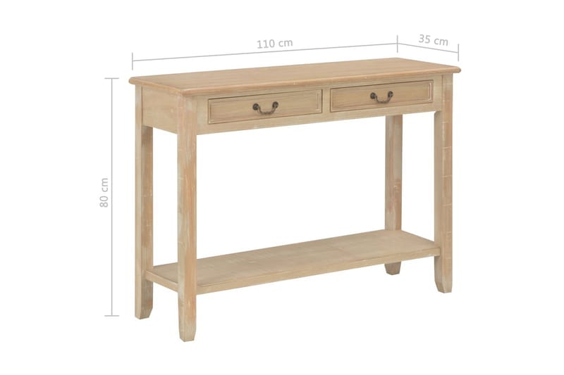 Konsollbord 110x35x80 cm tre - Møbler - Bord - Avlastningsbord - Konsollbord