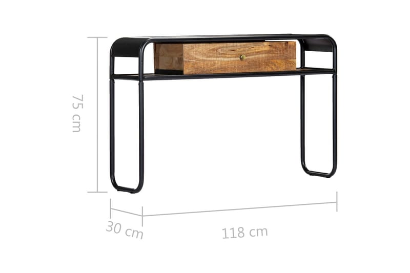 Konsollbord 118x30x75 cm heltre mango - Møbler - Bord - Avlastningsbord - Konsollbord