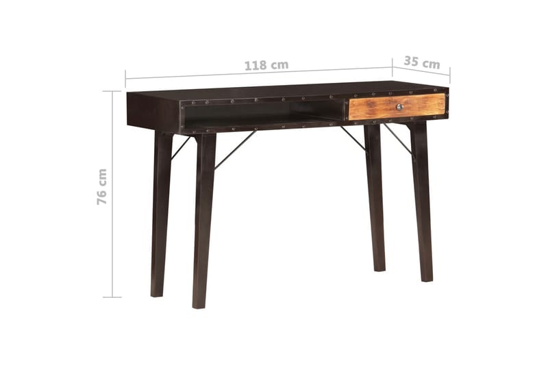 Konsollbord 118x35x76 cm gjenvunnet heltre - Møbler - Bord - Avlastningsbord - Konsollbord