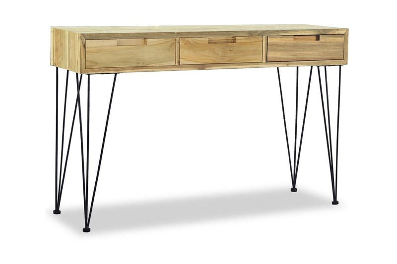 Konsollbord 120x35x76 cm massiv teak - Teak - Møbler - Bord - Avlastningsbord - Konsollbord