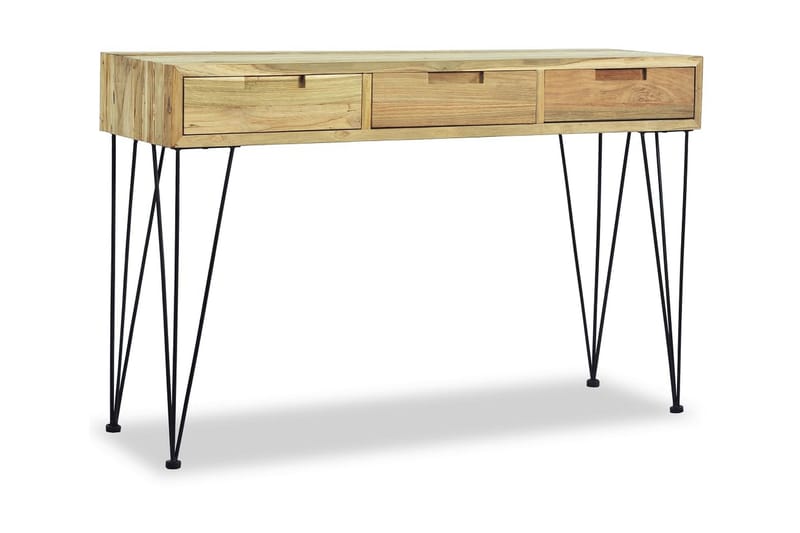 Konsollbord 120x35x76 cm massiv teak - Teak - Møbler - Bord - Avlastningsbord - Konsollbord