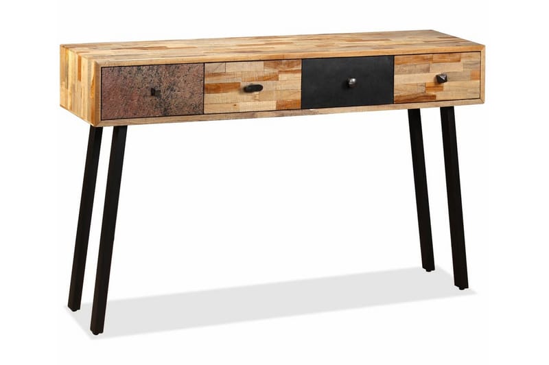 Konsollbord gjenvunnet heltre teak 120x30x76 cm - Møbler - Bord - Avlastningsbord - Konsollbord