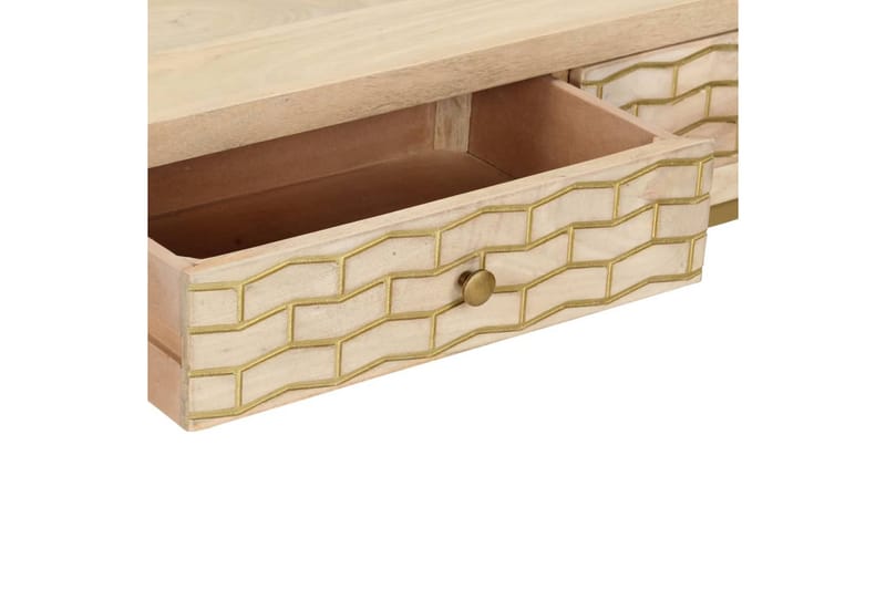 Konsollbord gull 90x30x75 cm heltre mango - Møbler - Bord - Avlastningsbord - Konsollbord