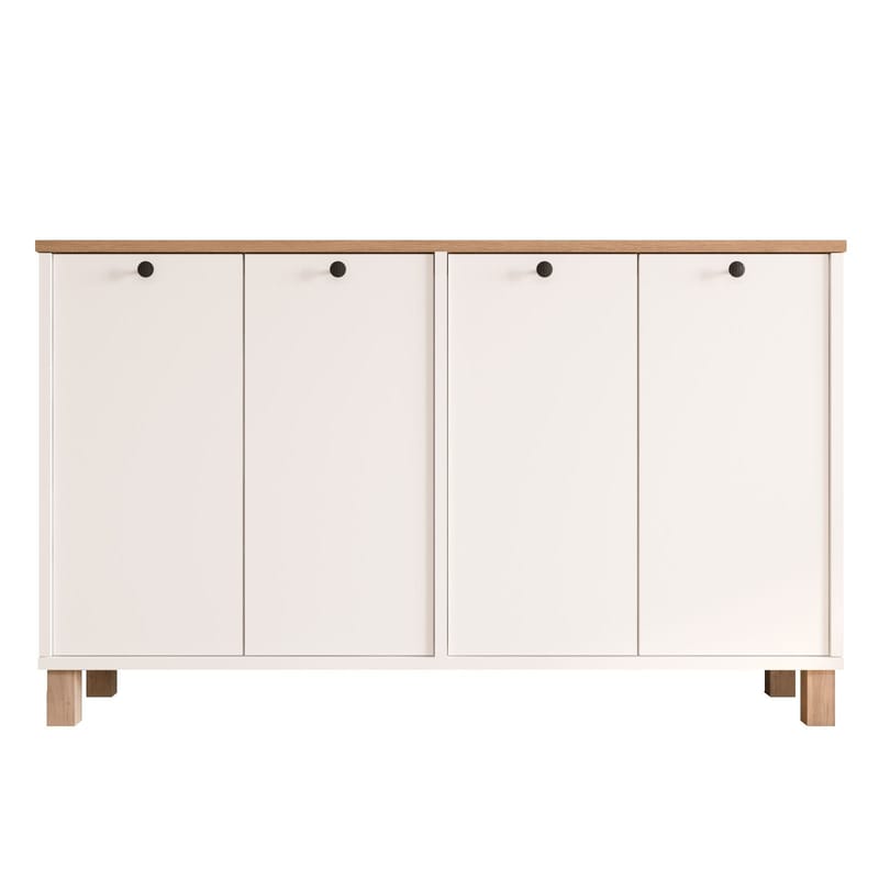 Konsollbord Hanah Home Nord (120 x 73,6 x 29,5 cm) White Oak, Hvit og eik