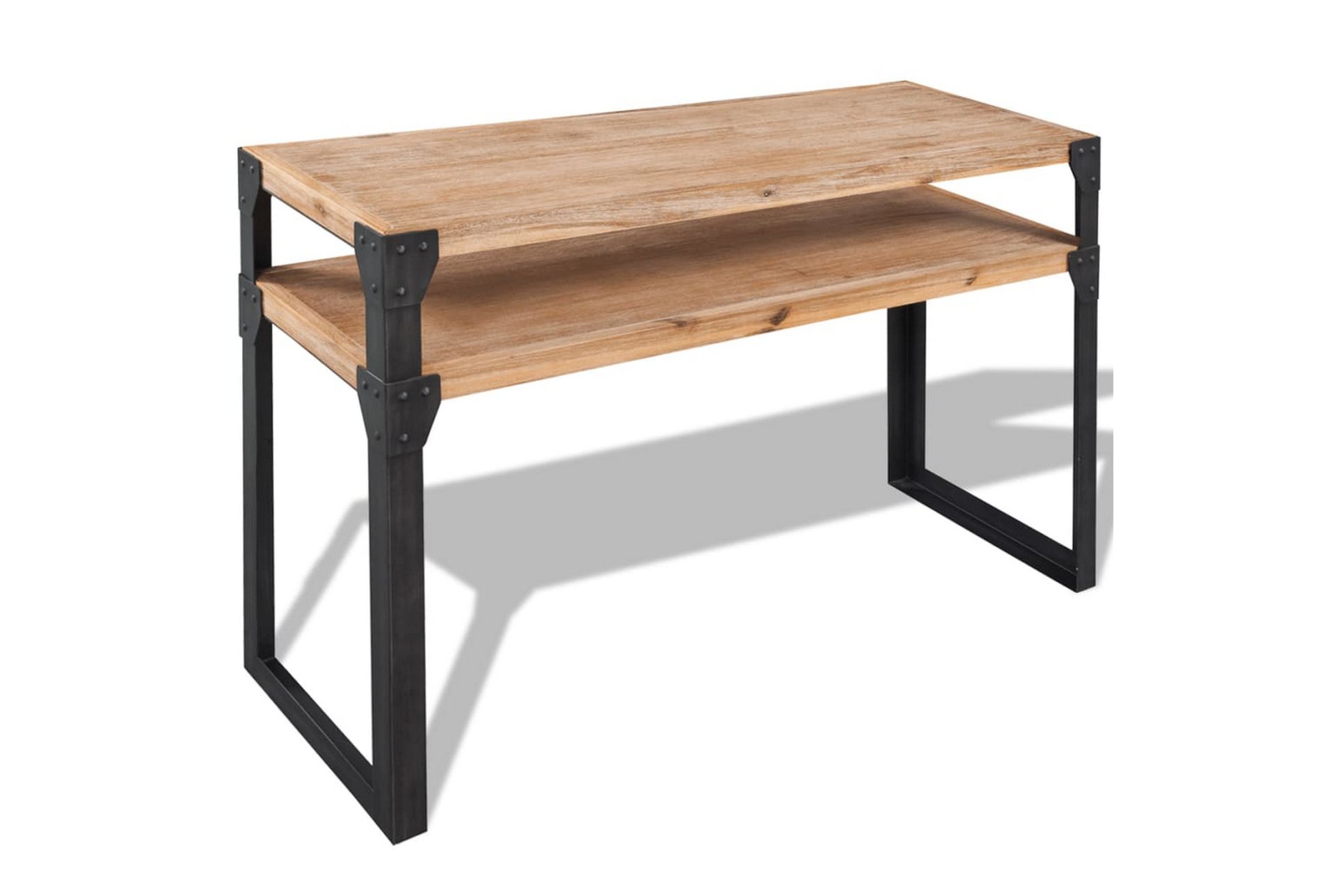 Konsollbord heltre akasie 120x40x85 cm - Akasie/Svart - Møbler - Bord - Avlastningsbord - Konsollbord