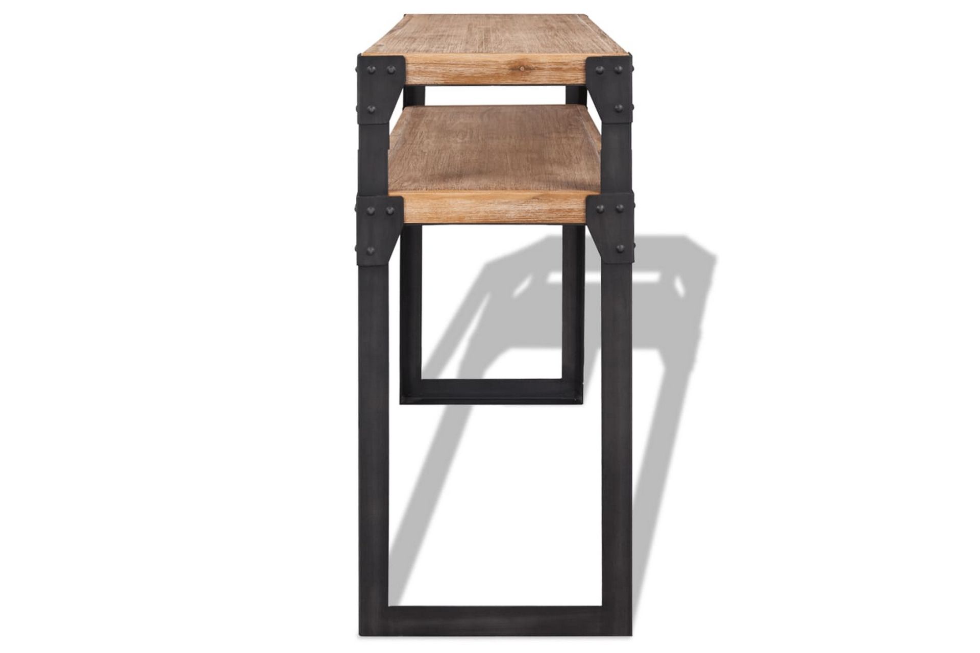 Konsollbord heltre akasie 120x40x85 cm - Akasie/Svart - Møbler - Bord - Avlastningsbord - Konsollbord