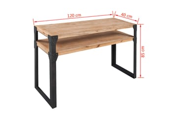 Konsollbord heltre akasie 120x40x85 cm - Akasie/Svart - Møbler - Bord - Avlastningsbord - Konsollbord
