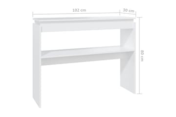 Konsollbord hvit 102x30x80 cm sponplate - Hvit - Møbler - Bord - Avlastningsbord - Konsollbord