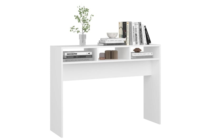 Konsollbord hvit 105x30x80 cm sponplate - Hvit - Møbler - Bord - Avlastningsbord - Konsollbord