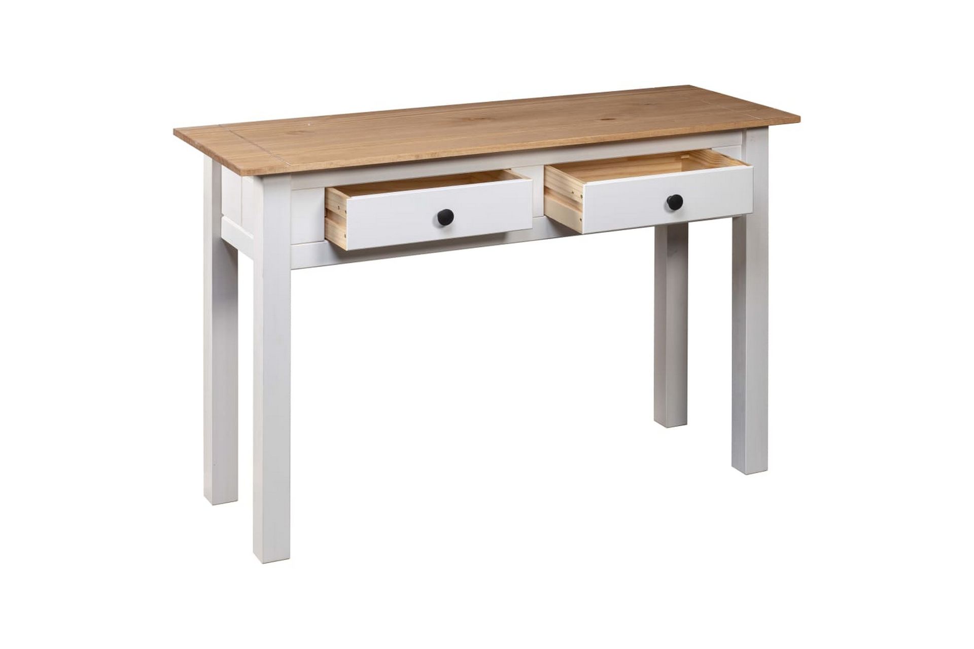 Konsollbord hvit 110x40x72 cm heltre furu Panama Range - Hvit - Møbler - Bord - Avlastningsbord - Konsollbord