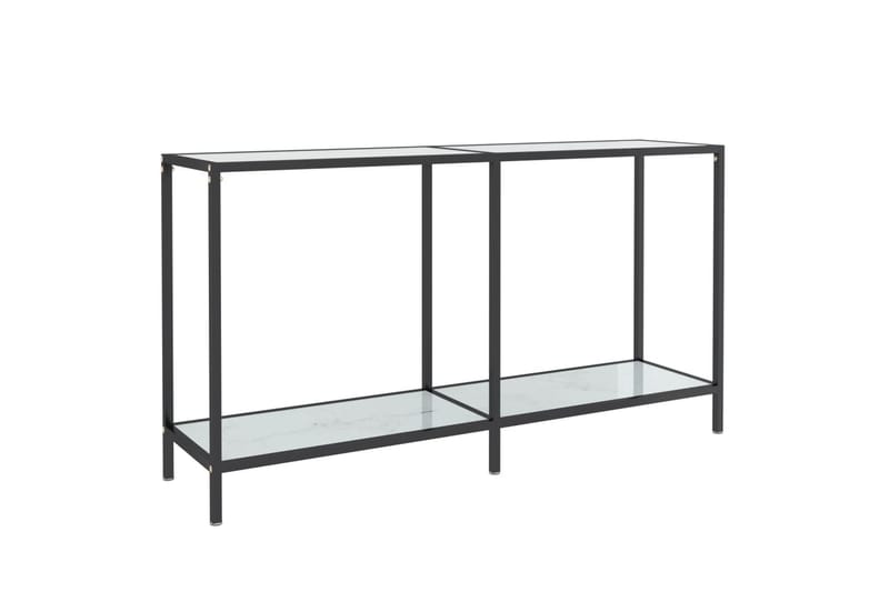 Konsollbord hvit 140x35x75,5 cm herdet glass - Hvit - Møbler - Bord - Avlastningsbord - Konsollbord