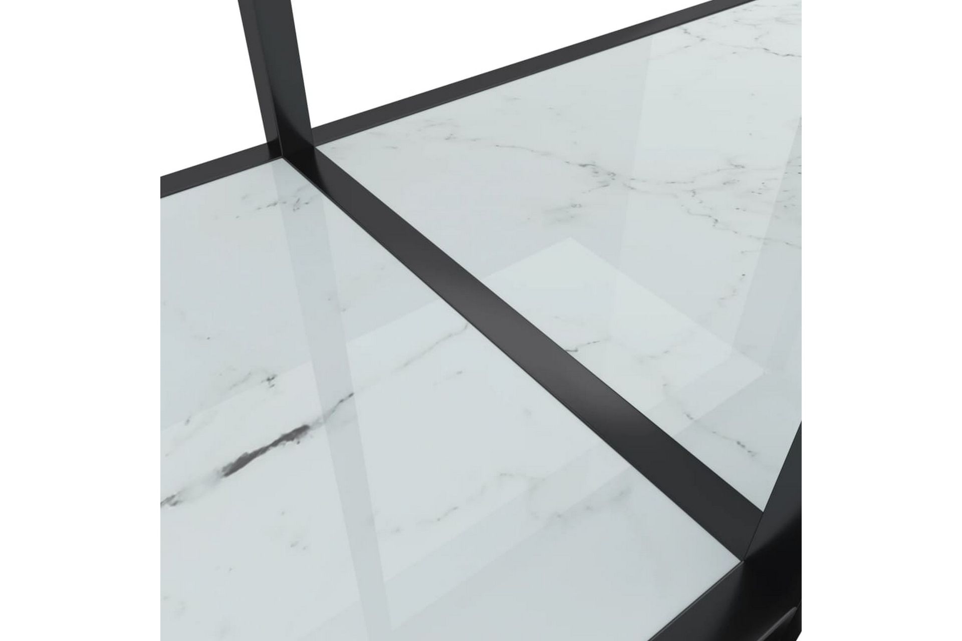 Konsollbord hvit 160x35x75,5 cm herdet glass - Hvit - Møbler - Bord - Avlastningsbord - Konsollbord