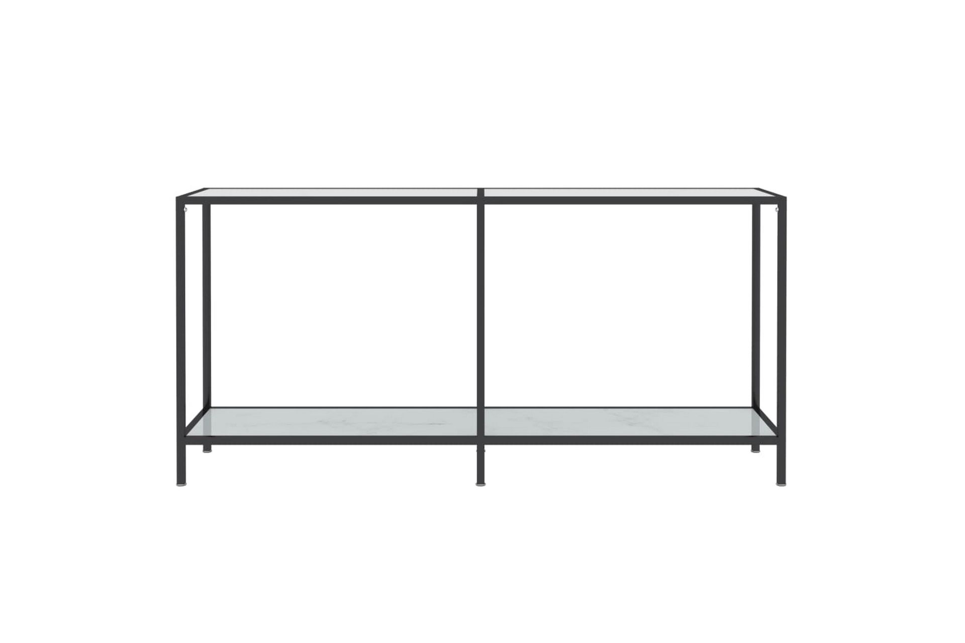 Konsollbord hvit 160x35x75,5 cm herdet glass - Hvit - Møbler - Bord - Avlastningsbord - Konsollbord