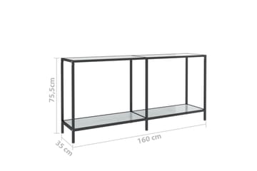 Konsollbord hvit 160x35x75,5 cm herdet glass - Hvit - Møbler - Bord - Avlastningsbord - Konsollbord