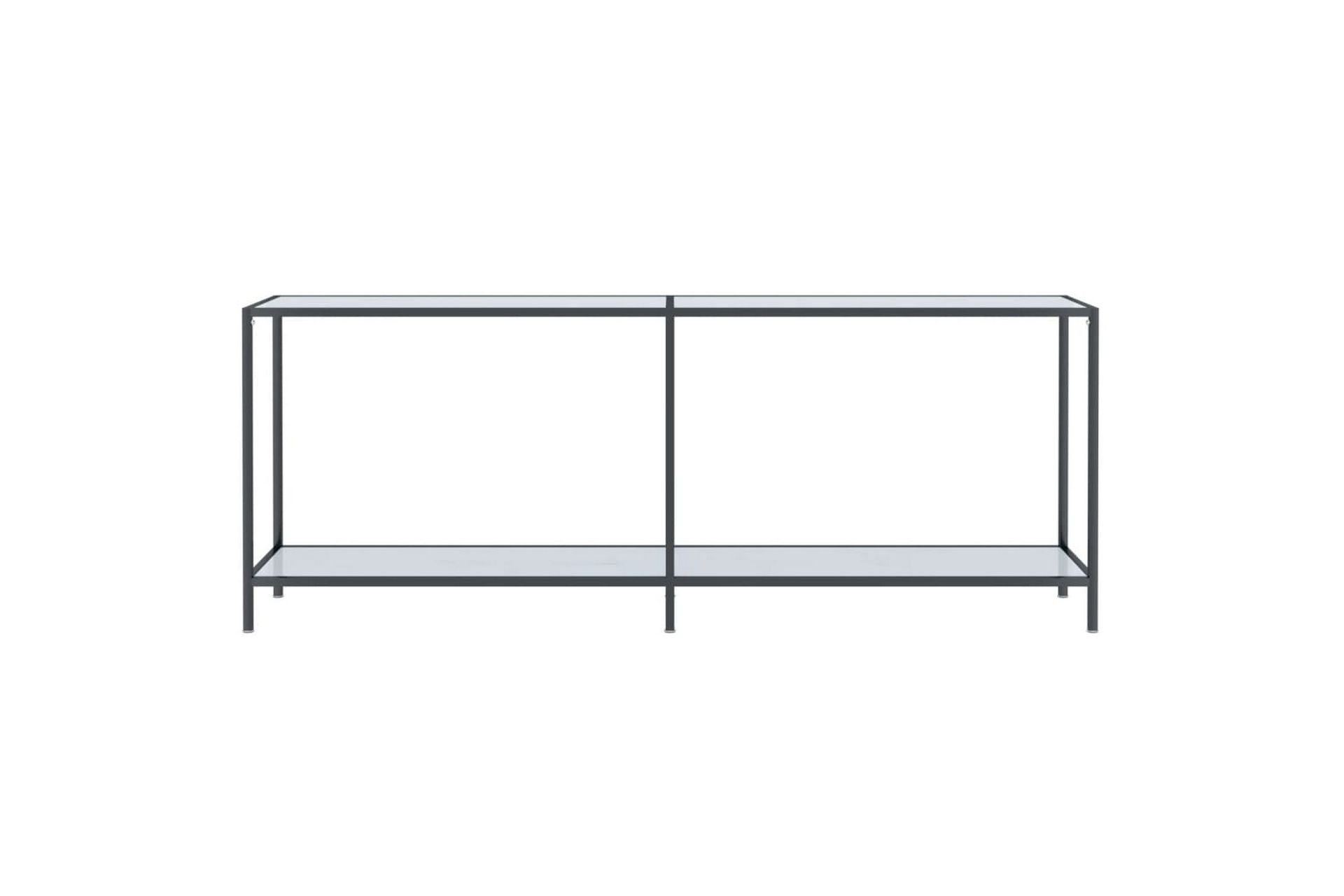 Konsollbord hvit 200x35x75,5 cm herdet glass - Hvit - Møbler - Bord - Avlastningsbord - Konsollbord