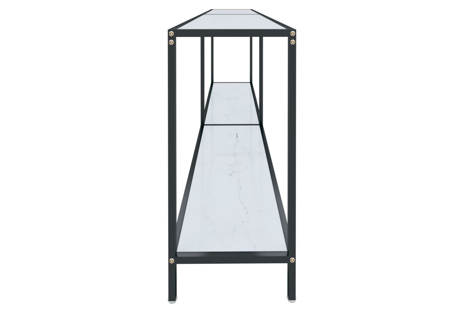 Konsollbord hvit 200x35x75,5 cm herdet glass - Hvit - Møbler - Bord - Avlastningsbord - Konsollbord