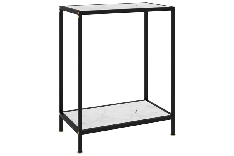 Konsollbord hvit 60x35x75 cm herdet glass - Hvit - Møbler - Bord - Avlastningsbord - Konsollbord
