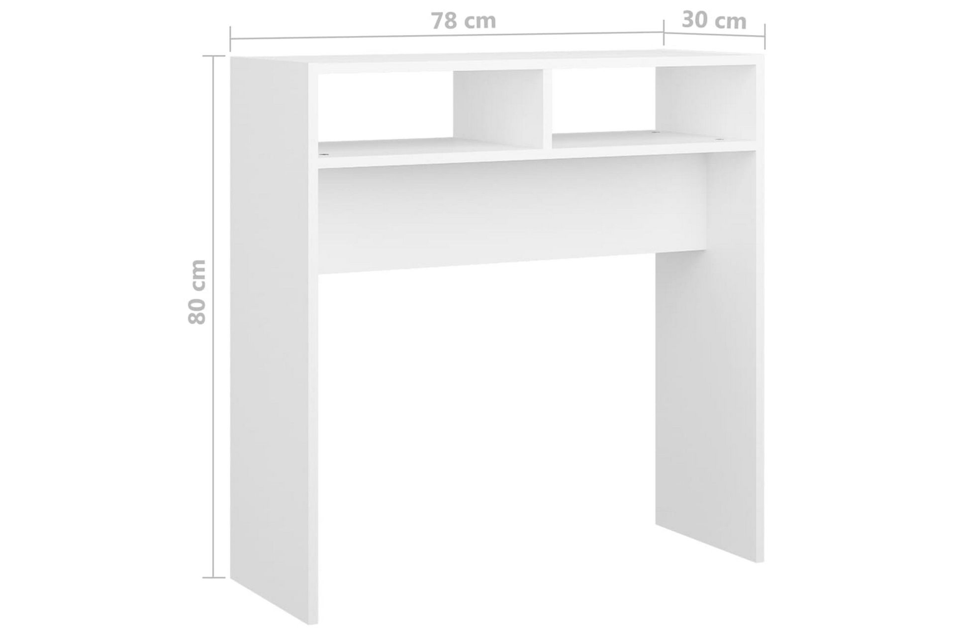 Konsollbord hvit 78x30x80 cm sponplate - Hvit - Møbler - Bord - Avlastningsbord - Konsollbord