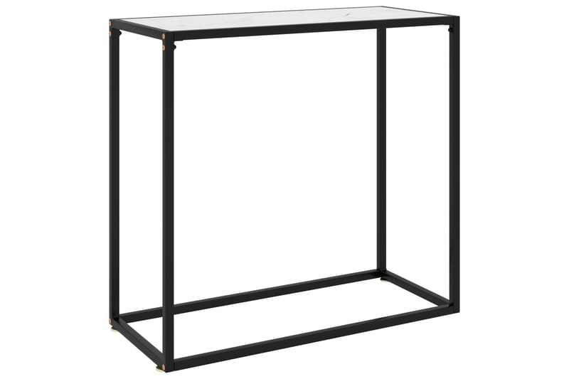 Konsollbord hvit 80x35x75 cm herdet glass - Hvit - Møbler - Bord - Avlastningsbord - Konsollbord