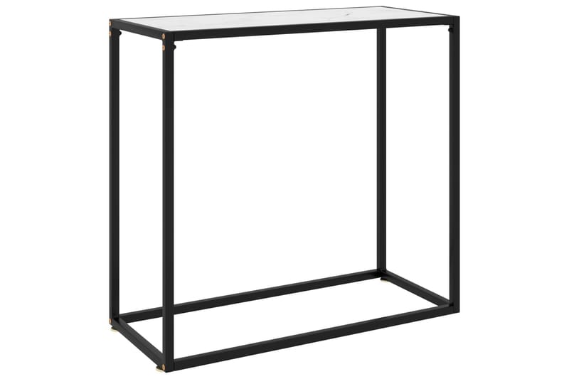 Konsollbord hvit 80x35x75 cm herdet glass - Hvit - Gangbord - Konsollbord