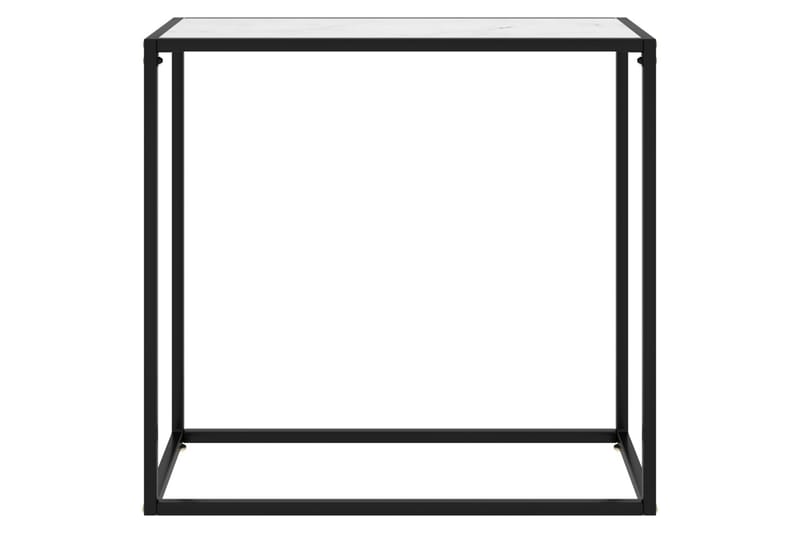 Konsollbord hvit 80x35x75 cm herdet glass - Hvit - Møbler - Bord - Avlastningsbord - Konsollbord