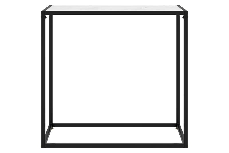 Konsollbord hvit 80x35x75 cm herdet glass - Hvit - Gangbord - Konsollbord