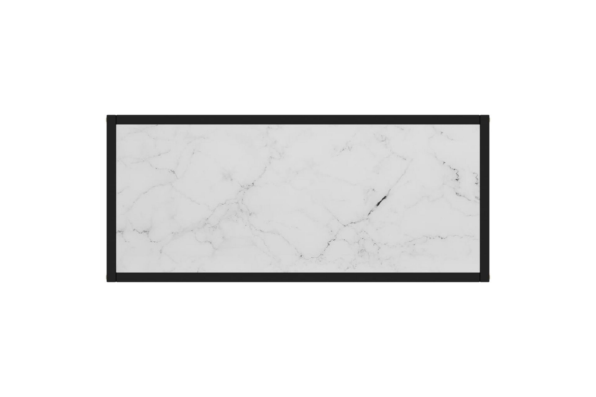 Konsollbord hvit 80x35x75 cm herdet glass - Hvit - Møbler - Bord - Avlastningsbord - Konsollbord