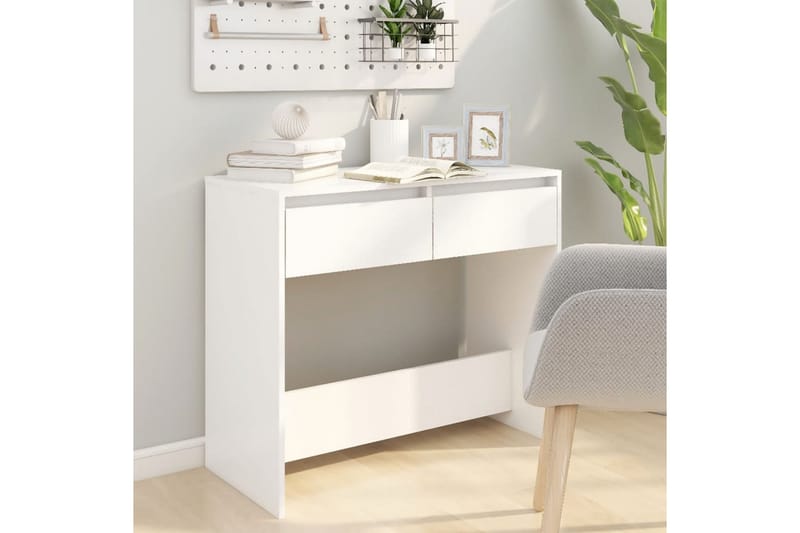 Konsollbord hvit 89x41x76,5 cm stål - Hvit - Møbler - Bord - Avlastningsbord - Konsollbord