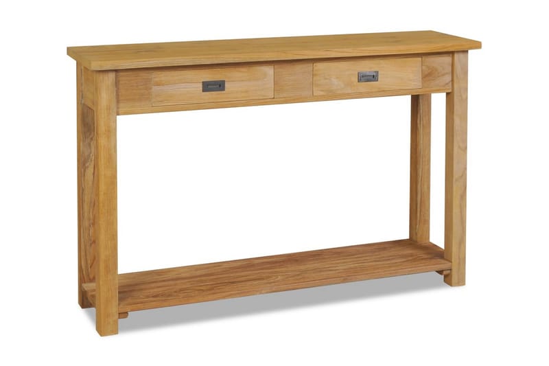 Konsollbord massiv teak 120x30x80 cm - Teak - Møbler - Bord - Avlastningsbord - Konsollbord