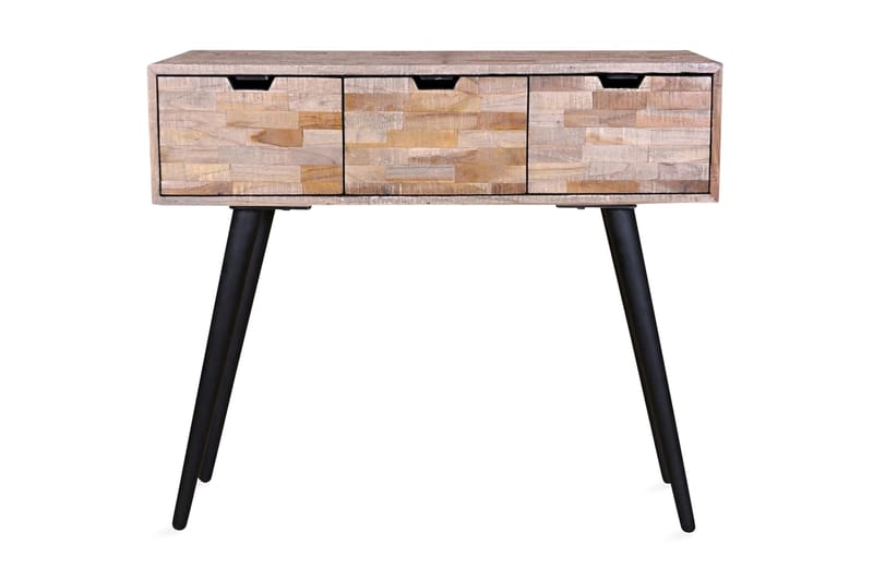 Konsollbord med 3 skuffer gjenvunnet tre teak - Resirkulert Teak/Svart - Møbler - Bord - Avlastningsbord - Konsollbord