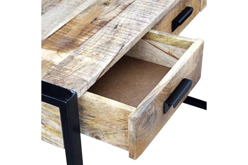 Konsollbord med 3 skuffer heltre mango 110x35x78 cm - Mangotre/Svart - Gangbord - Konsollbord