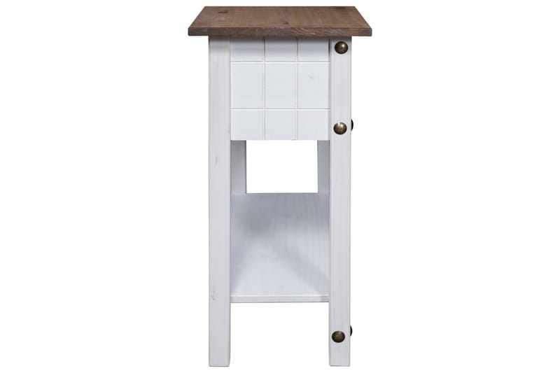 Konsollbord meksikansk Corona-stil furu hvit 90x34,5x73 cm - Møbler - Bord - Avlastningsbord - Konsollbord