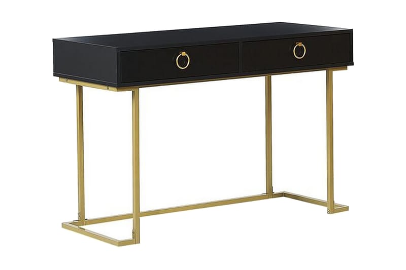 Konsollbord / skrivebord svart / gull WESTPORT - Svart - Møbler - Bord - Avlastningsbord - Konsollbord